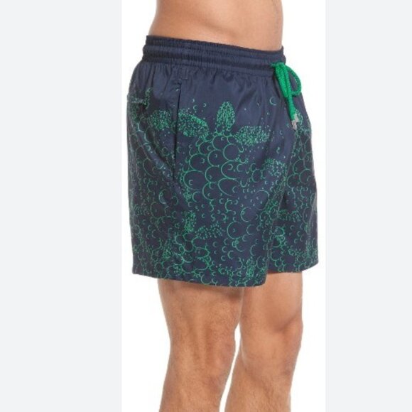 Vilebrequin Mahina Bubble-Turtle Print Swim Trunks - Size Large - Picture 2 of 7